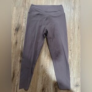 Gray High-Waisted Capri Leggings